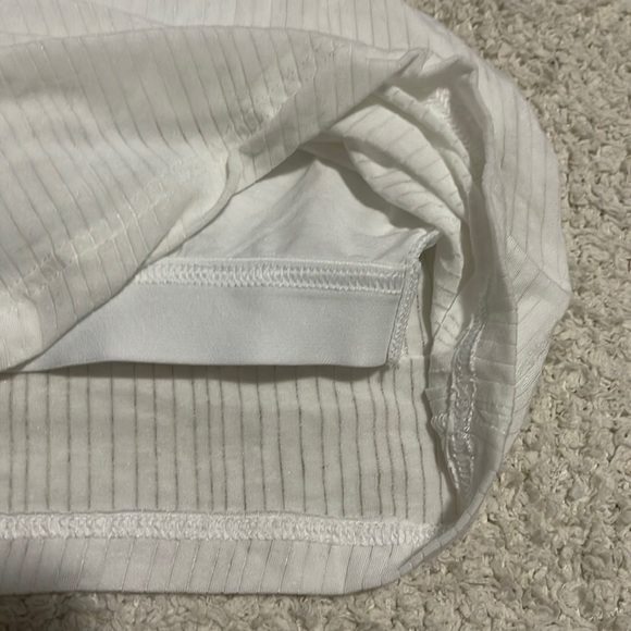 NWT Aerie White Colored Ribbed Crop Tank Top XL - Picture 5 of 10